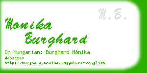 monika burghard business card