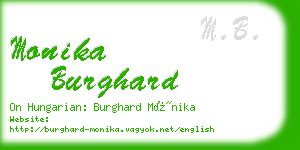 monika burghard business card